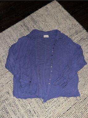 Urban Outfitters Purple Button-Front Lightweight Blouse